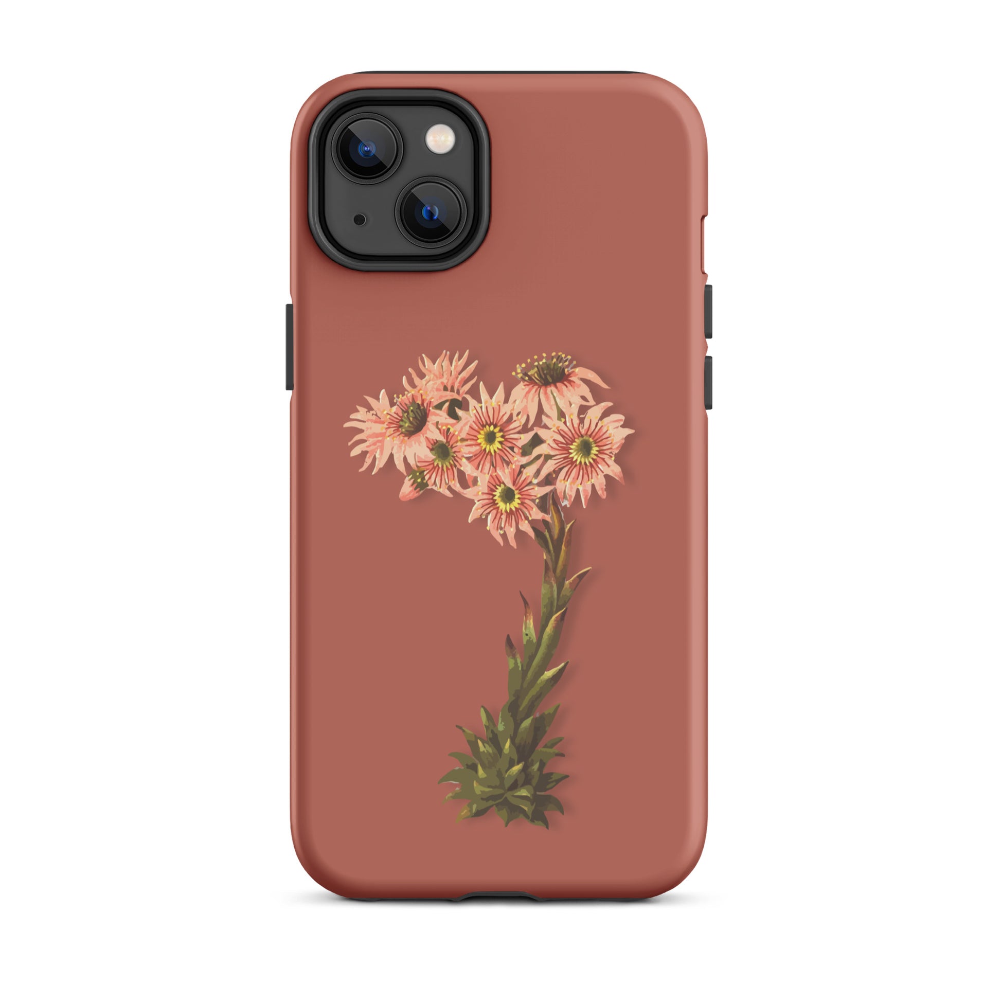 Schutzhülle für Apple iPhone: iPhone Case - Hauswurz - Ziegelrot 