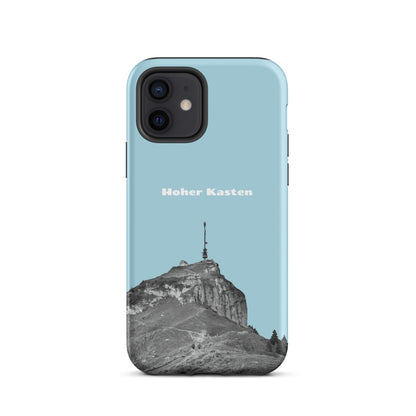 Robuste iPhone-Hülle in Hellblau mit Hoher-Kasten-Design, Schutzhülle aus strapazierfähigem Material