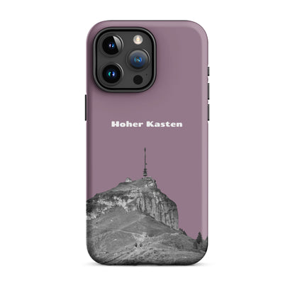 Handyhülle in Pastellviolett mit Hoher Kasten Design, robuste Schutzhülle für iPhone.