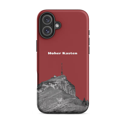 Robuste iPhone Schutzhülle in Rot mit Hoher Kasten Design aus Silikon.