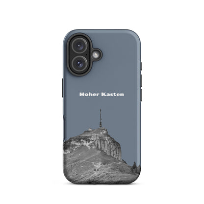 Robuste iPhone Hülle in Schiefergrau mit Hoher Kasten Design aus dem Alpstein, Schutzhülle mit attraktivem Design.