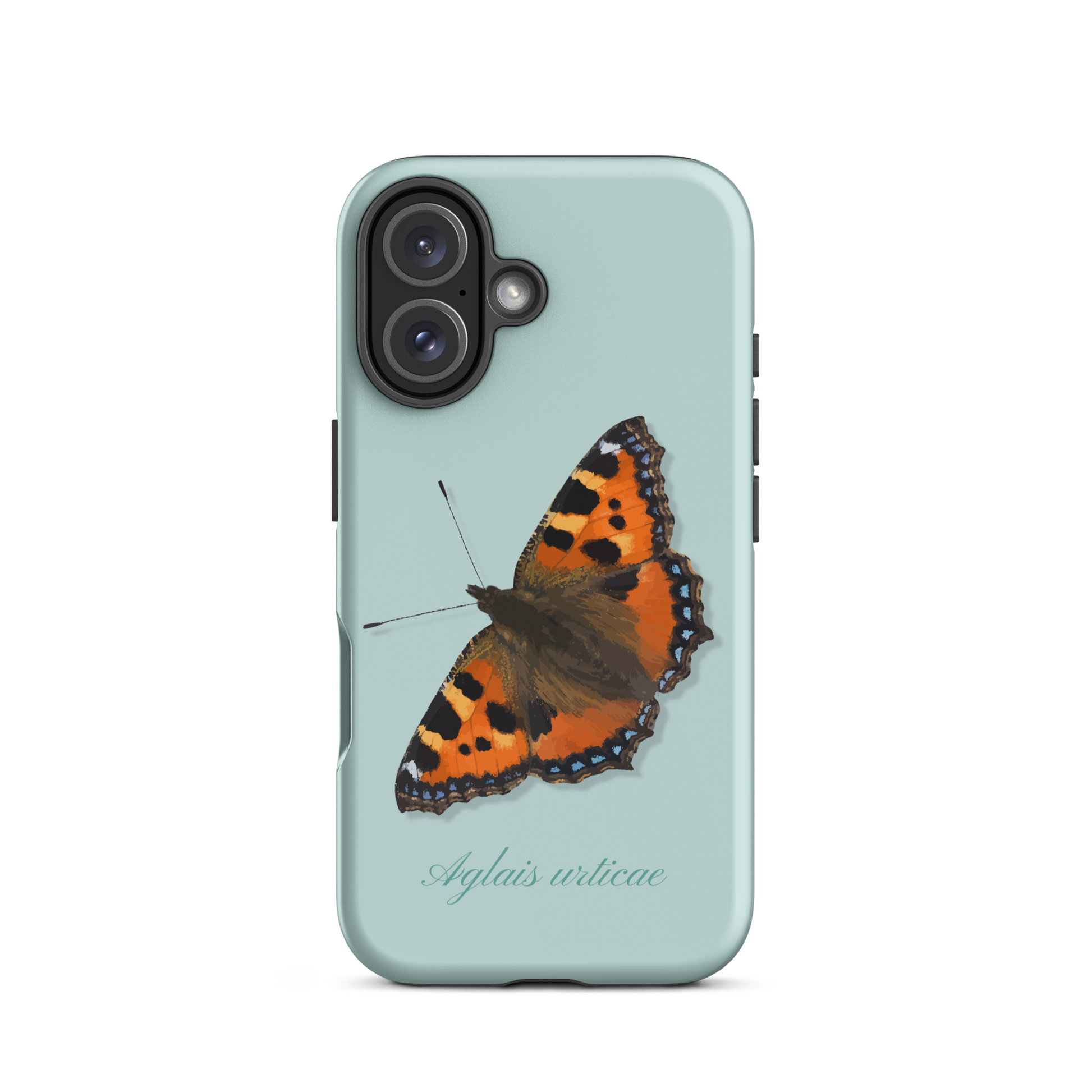 iPhone Case mit kleinem Fuchs Design in Hellblau, Schutzhülle mit niedlichem Tiermotiv.