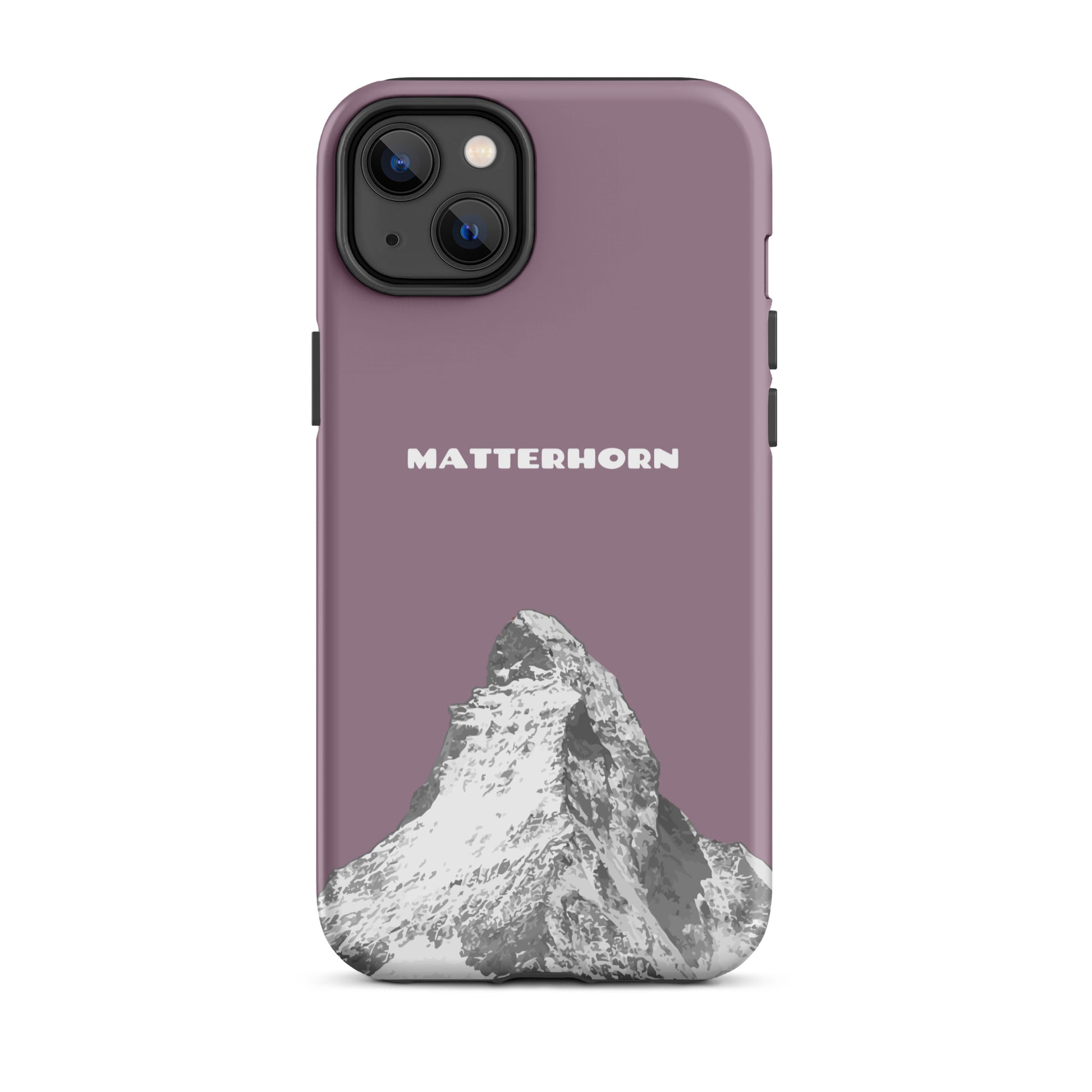 iPhone Case - Matterhorn - Pastellviolett: Hard Case für Apple iPhone mit dem ikonischen Berg bei Zermatt im Wallis.
