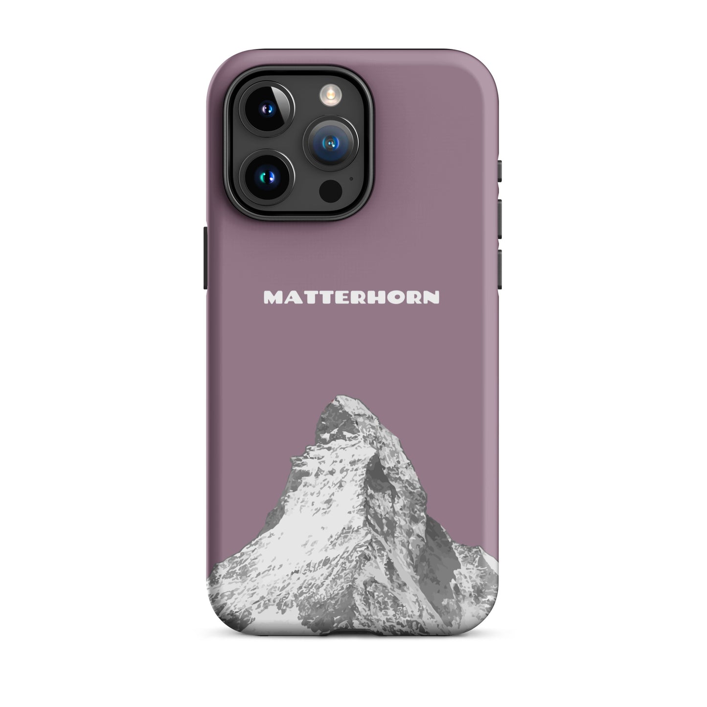 iPhone Case - Matterhorn - Pastellviolett: Hard Case für Apple iPhone mit dem ikonischen Berg bei Zermatt im Wallis.
