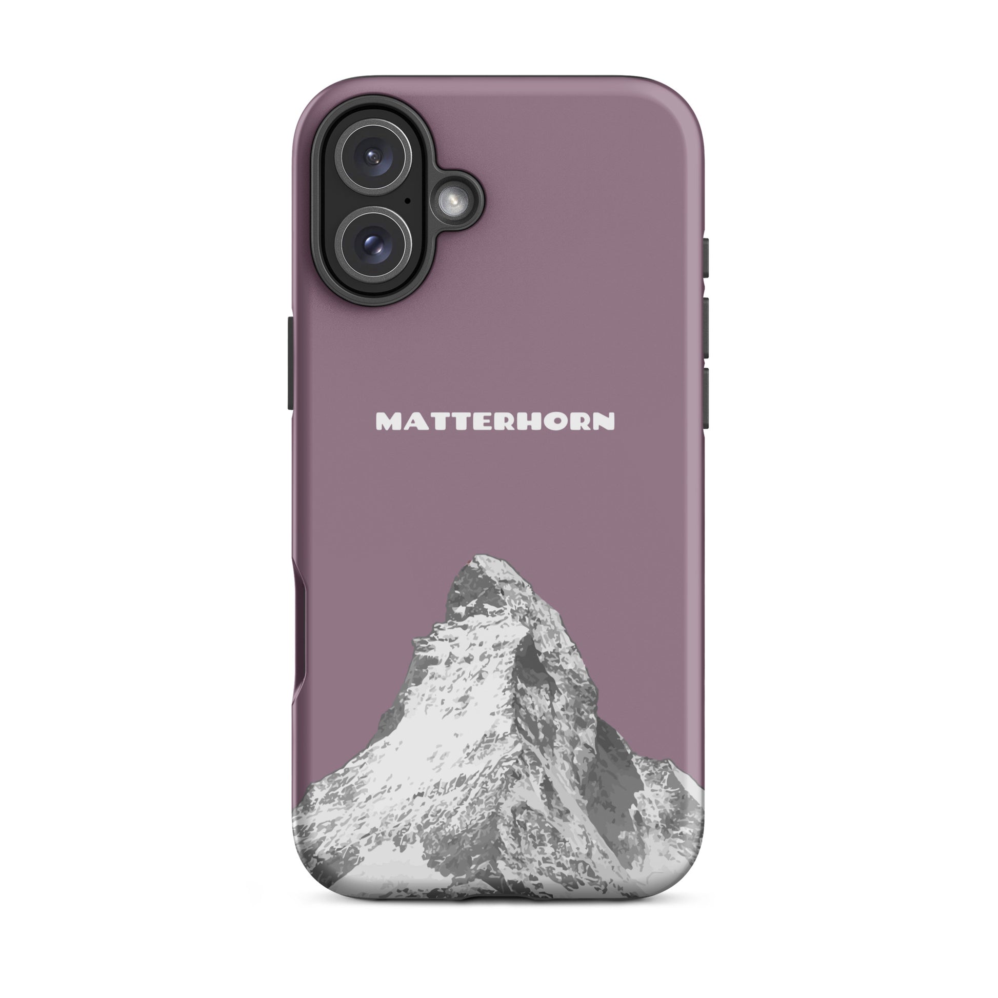 iPhone Case - Matterhorn - Pastellviolett: Hard Case für Apple iPhone mit dem ikonischen Berg bei Zermatt im Wallis.