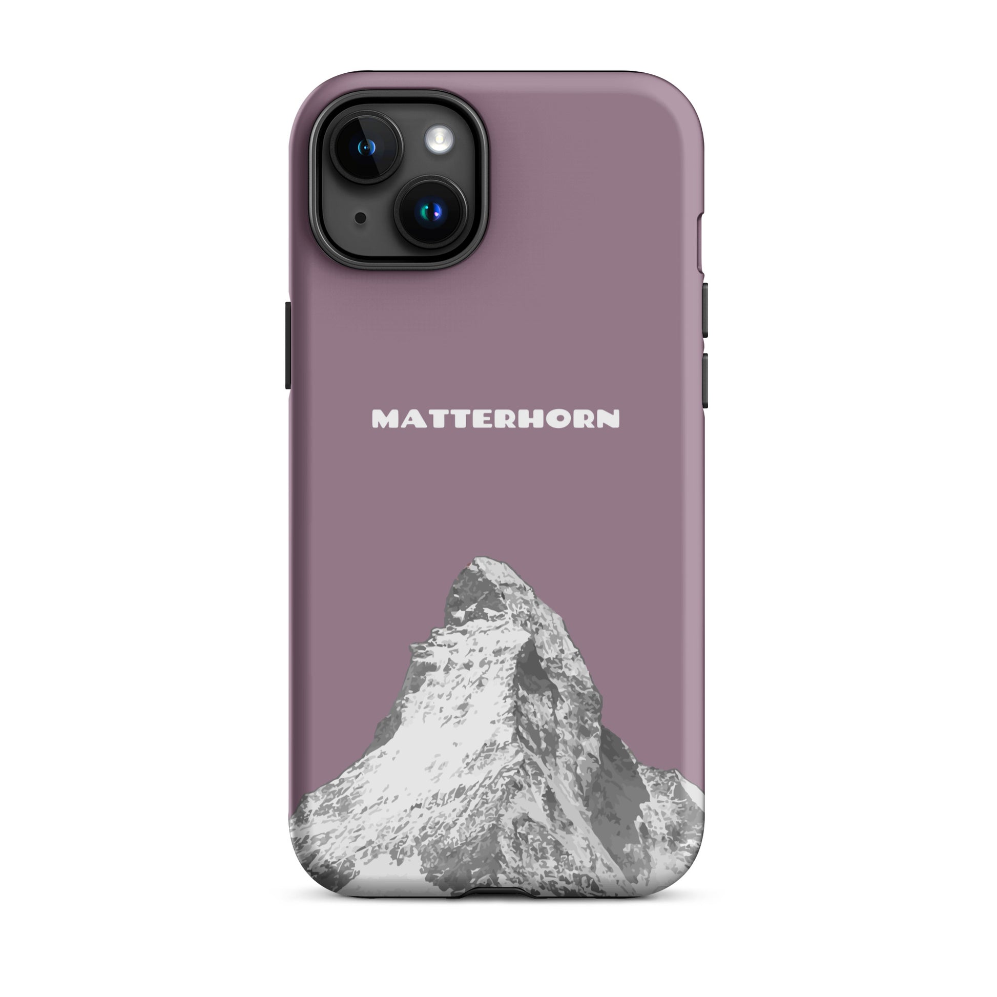 iPhone Case - Matterhorn - Pastellviolett: Hard Case für Apple iPhone mit dem ikonischen Berg bei Zermatt im Wallis.