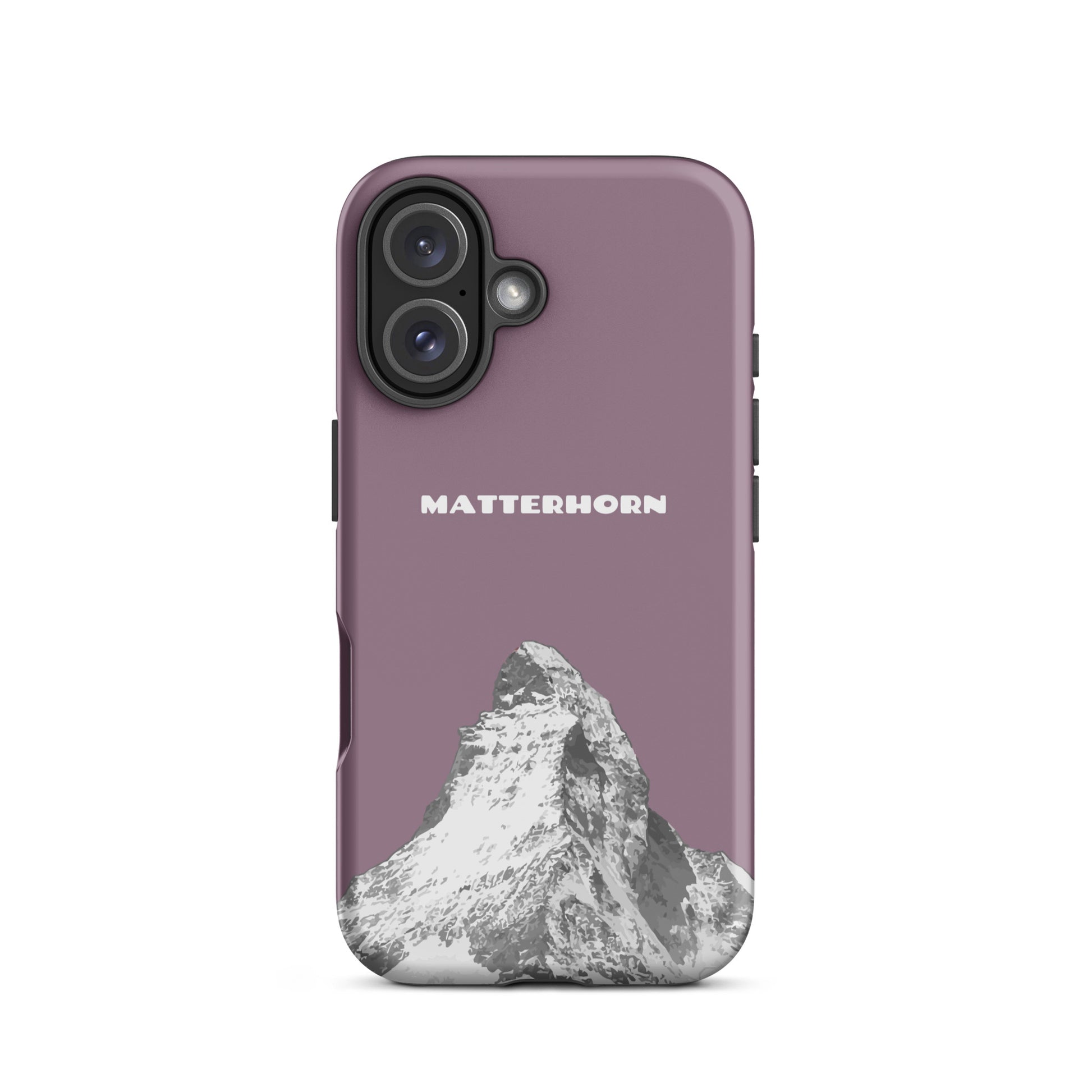 iPhone Case - Matterhorn - Pastellviolett: Hard Case für Apple iPhone mit dem ikonischen Berg bei Zermatt im Wallis.
