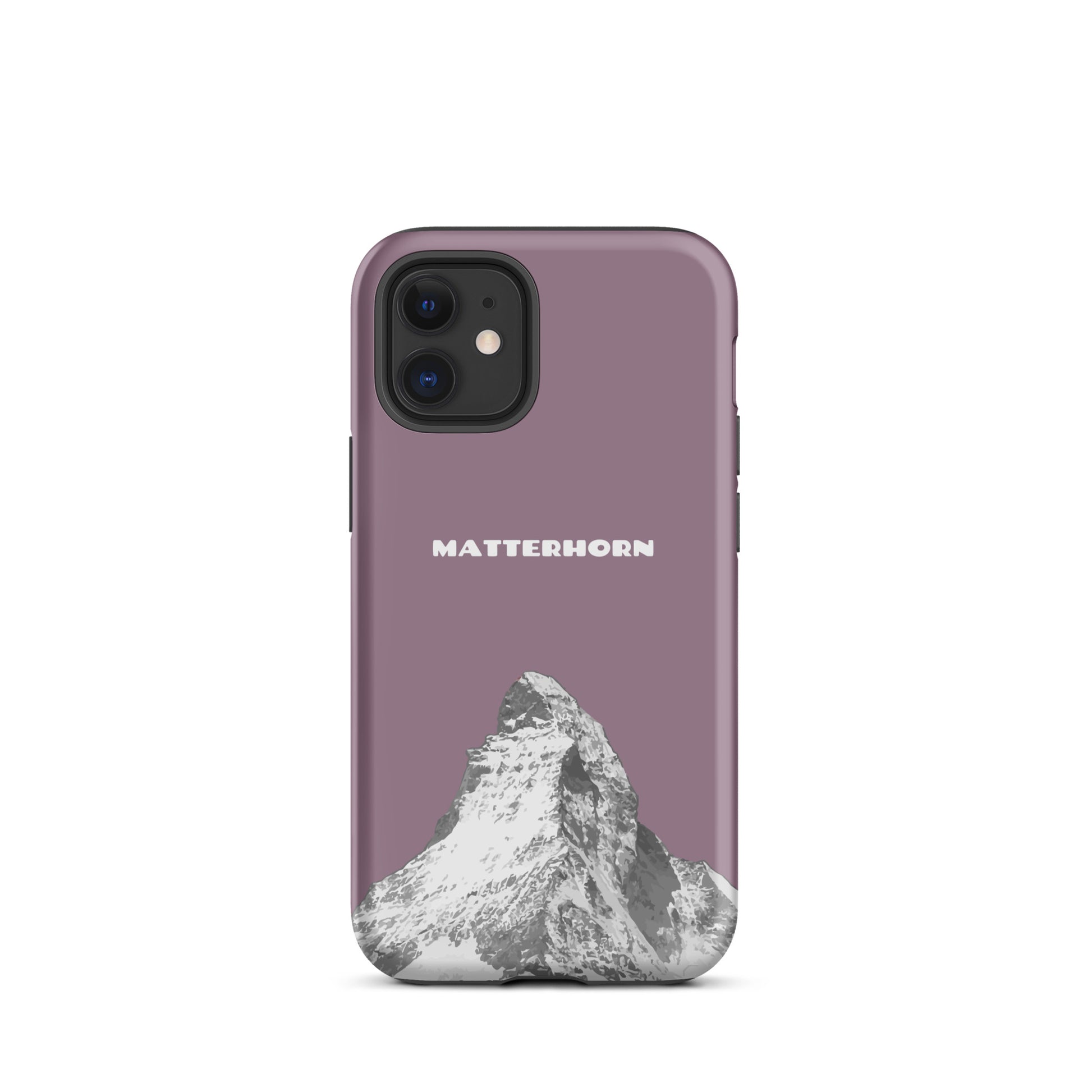 iPhone Case - Matterhorn - Pastellviolett: Hard Case für Apple iPhone mit dem ikonischen Berg bei Zermatt im Wallis.