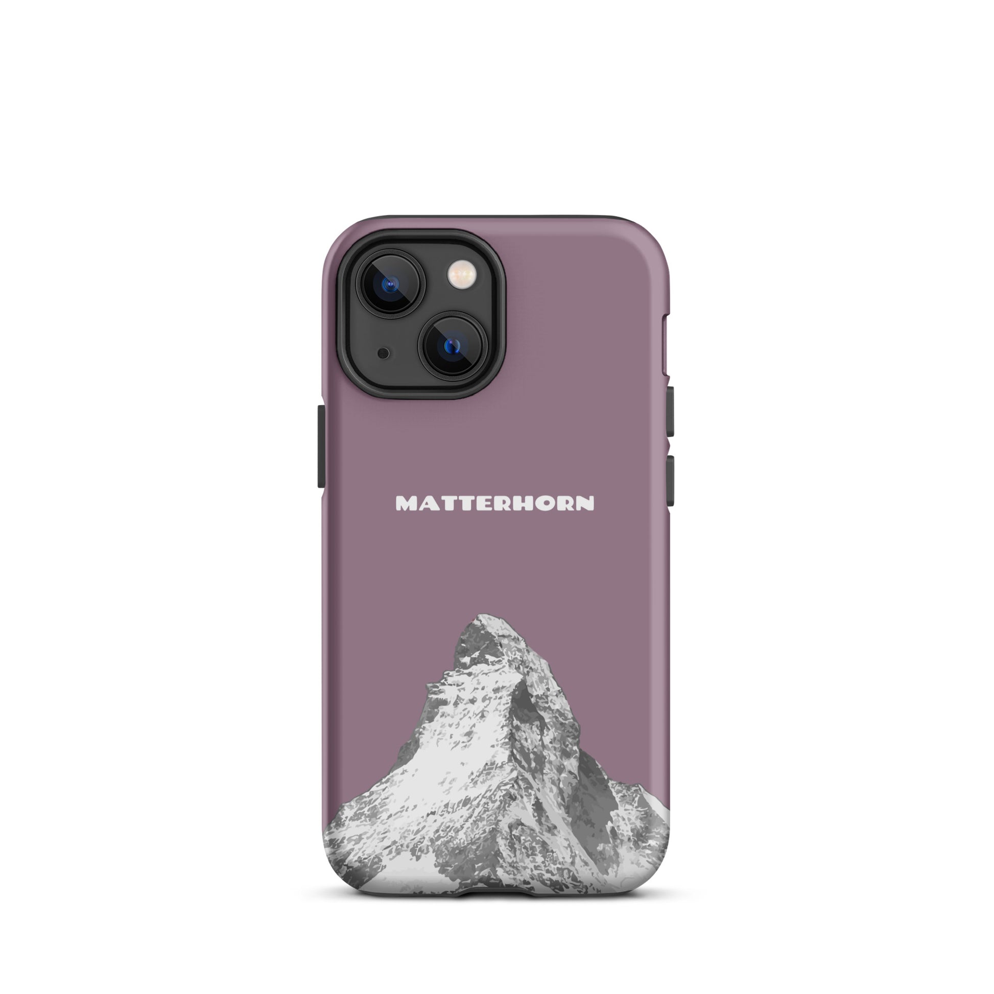 iPhone Case - Matterhorn - Pastellviolett: Hard Case für Apple iPhone mit dem ikonischen Berg bei Zermatt im Wallis.