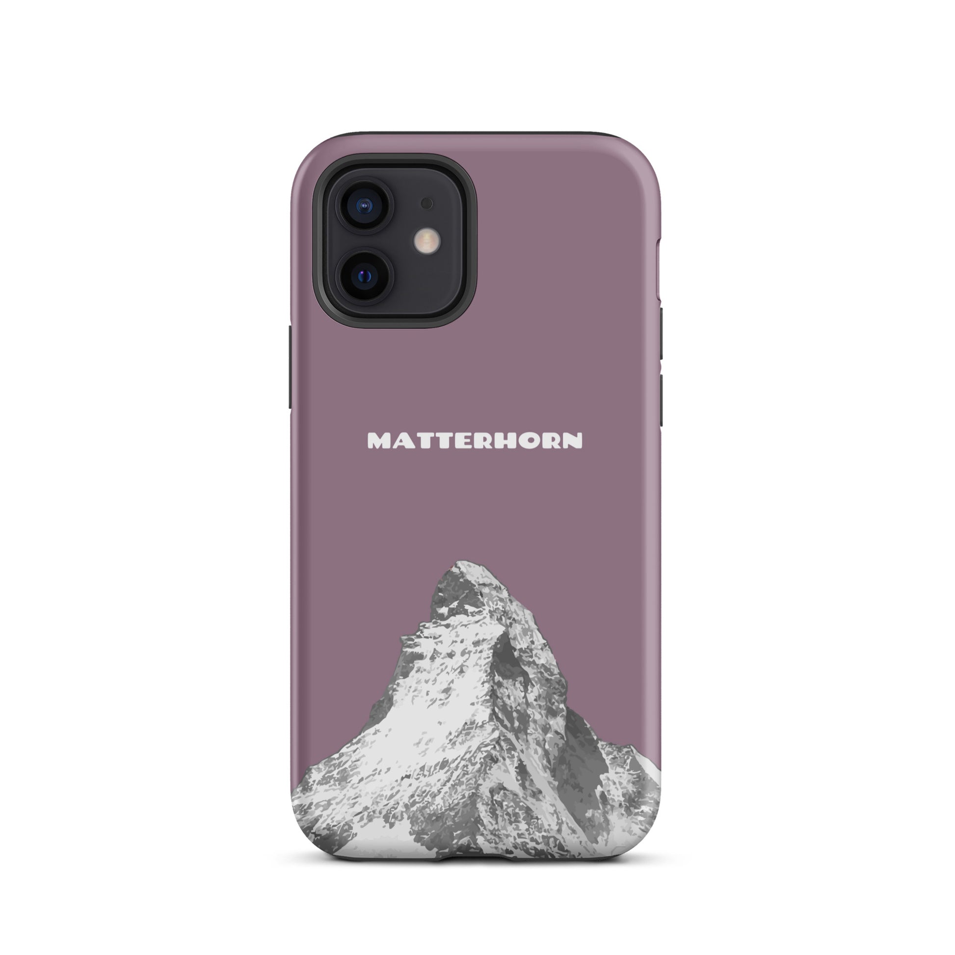 iPhone Case - Matterhorn - Pastellviolett: Hard Case für Apple iPhone mit dem ikonischen Berg bei Zermatt im Wallis.