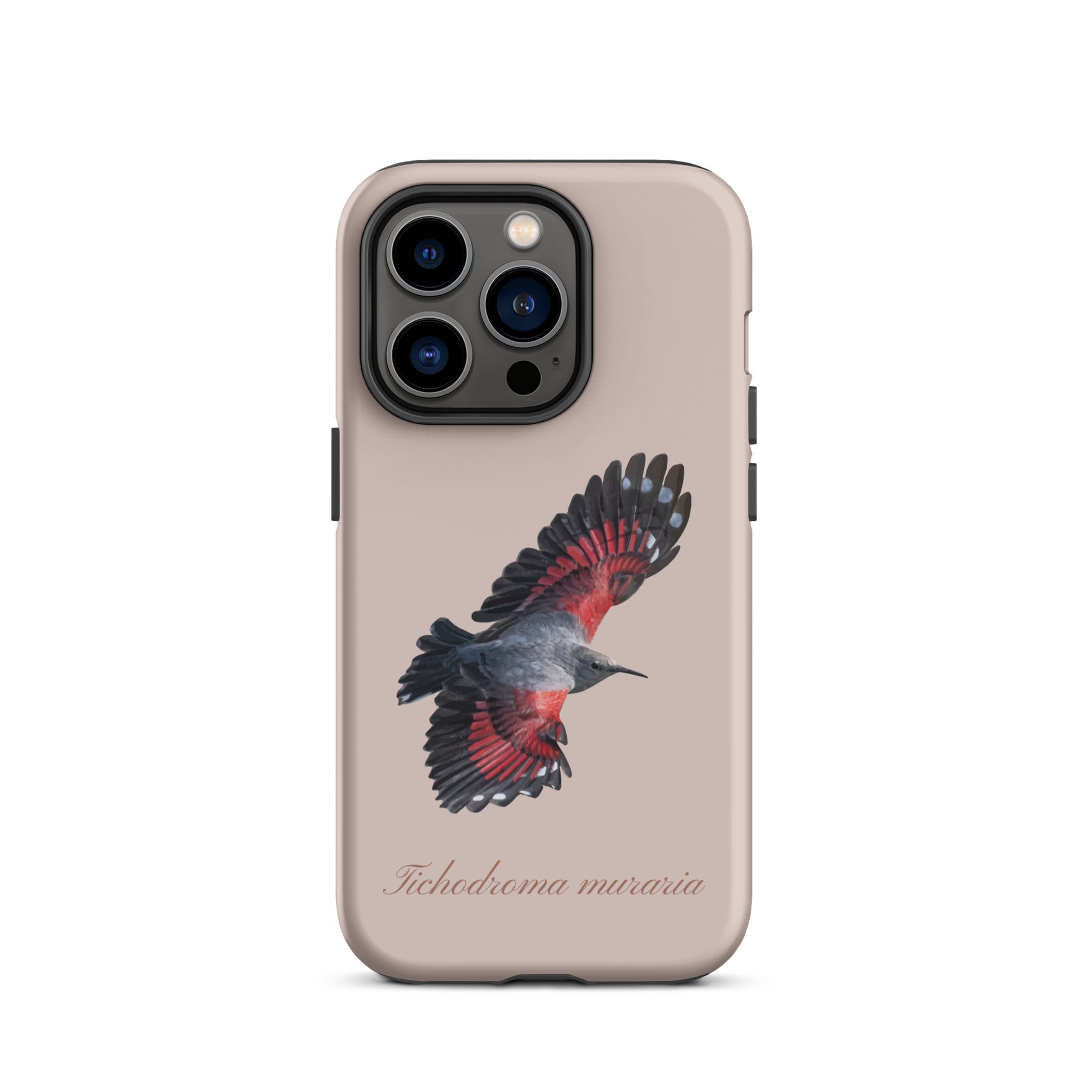 Rosa iPhone Hülle mit Mauerläufer-Design, Schutzhülle aus Silikon für Apple iPhone