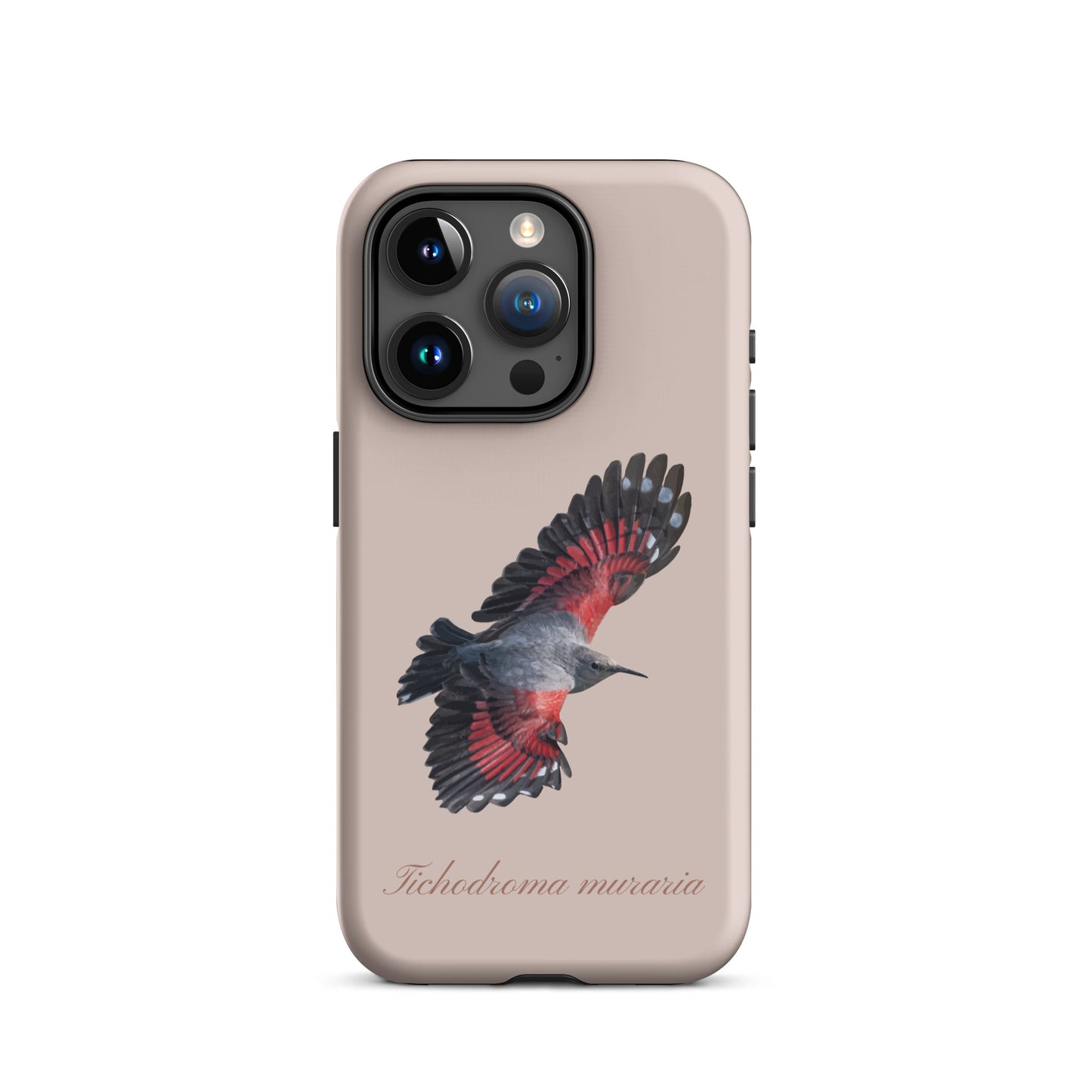 Rosa iPhone Schutzhülle mit Mauerläufer-Design aus Silikon für Apple iPhone