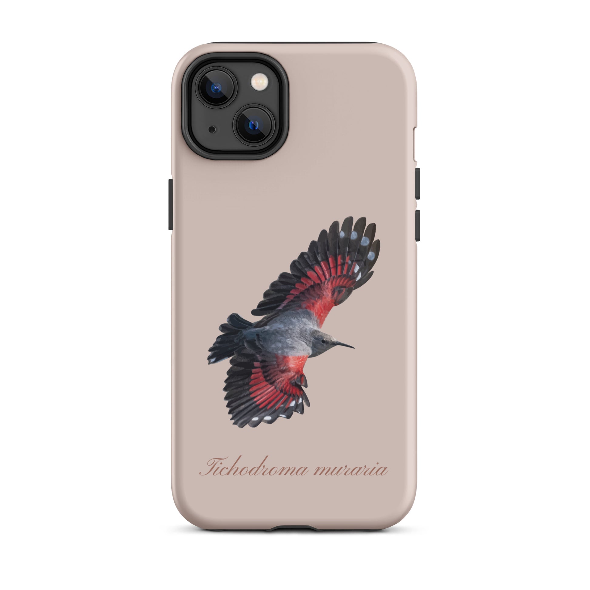 Rosa iPhone-Hülle mit Mauerläufer-Motiv, Schutzhülle aus robustem Material