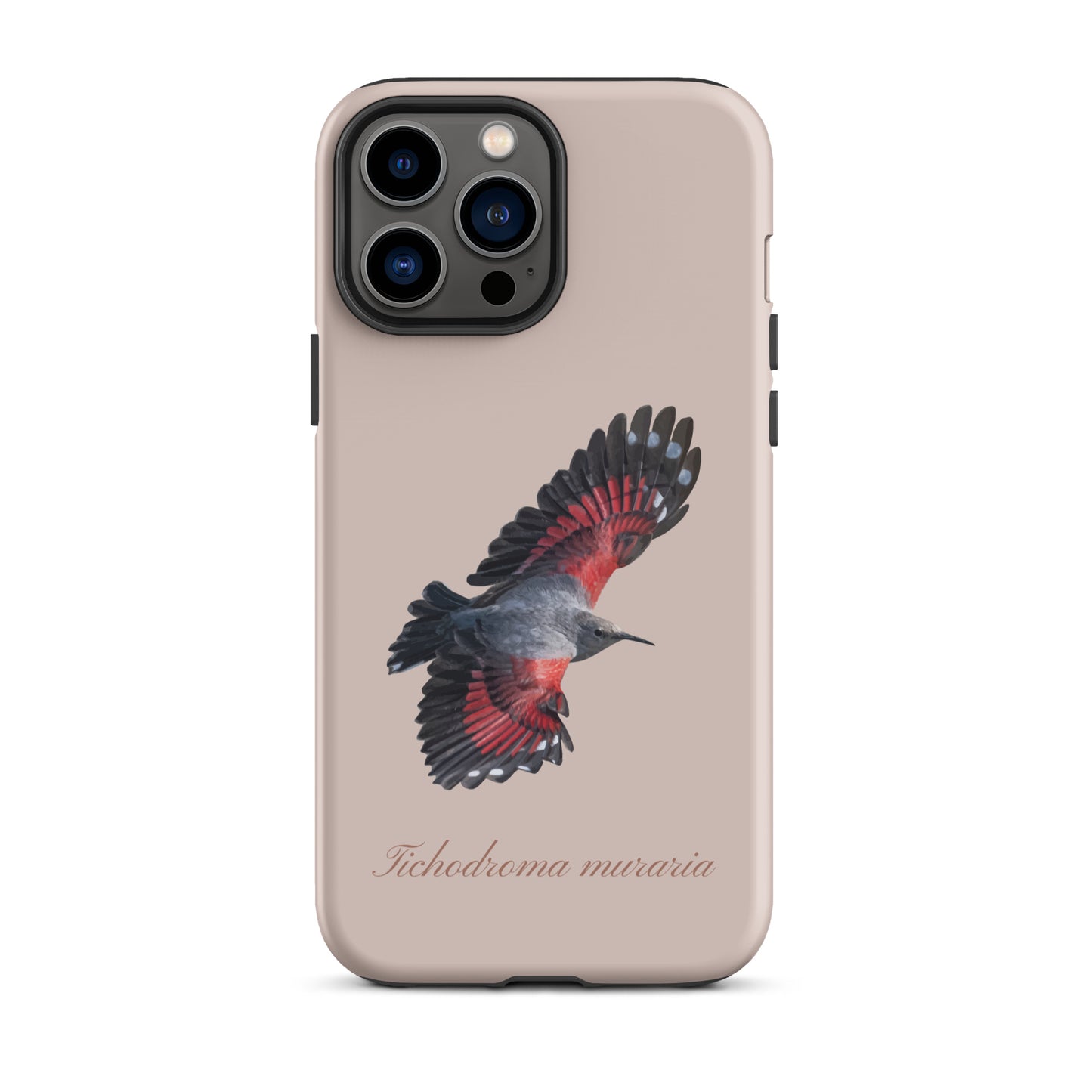 Rosa iPhone-Hülle mit Mauerläufer-Design, Schutzhülle aus robustem Material