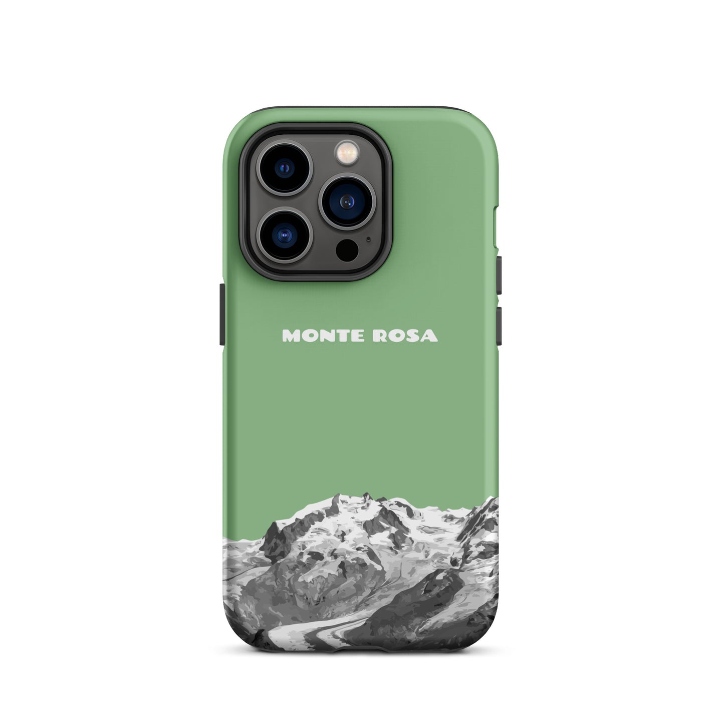 Hellgrüne iPhone Hülle Monte Rosa mit strukturierter Oberfläche für Apple iPhone 14 Pro