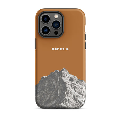 iPhone 14 Pro Max Hülle in Kupfer mit Piz Ela Motiv aus Graubünden, Schweiz