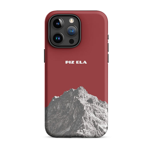 Hülle für das iPhone 15 Pro Max von Apple in der Farbe Rot, dass den Piz Ela in Graubünden zeigt.