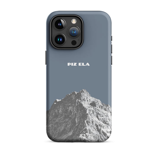 Hülle für das iPhone 15 Pro Max von Apple in der Farbe Schiefergrau, dass den Piz Ela in Graubünden zeigt.