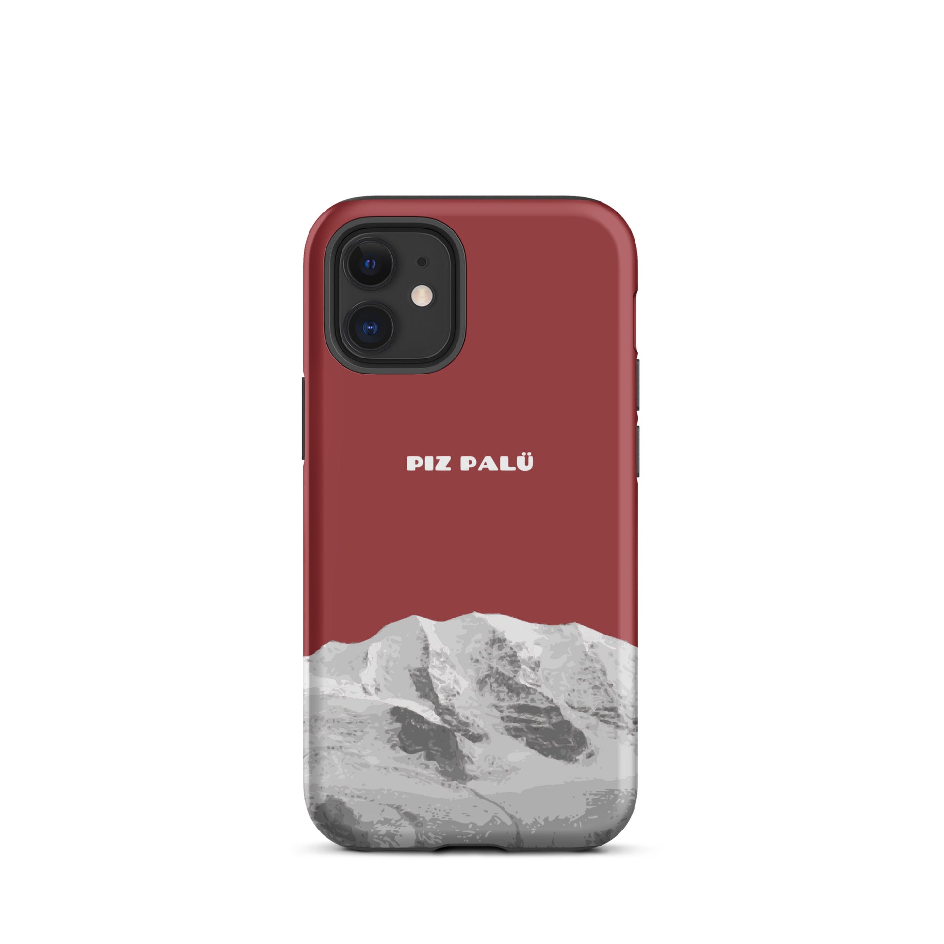 Hülle für das iPhone 12 Mini von Apple in der Farbe Rot, dass den Piz Palü in Graubünden zeigt.