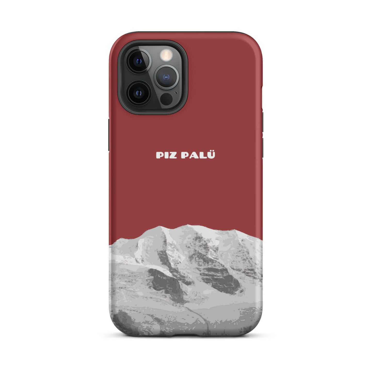 Hülle für das iPhone 12 Pro Max von Apple in der Farbe Pastellviolett, dass den Piz Palü in Graubünden zeigt.
