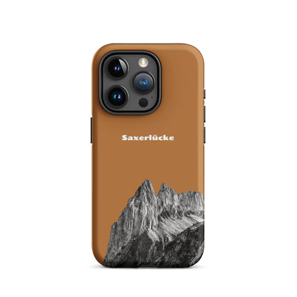 iPhone Case Saxerlücke Kupfer, robuste Schutzhülle mit Alpstein-Motiv, attraktives Design