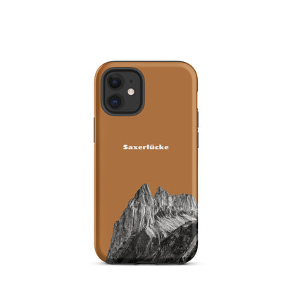 iPhone Case - Saxerlücke - Kupfer: Eine robuste Schutzhülle in attraktivem Design mit der Saxerlücke im Alpstein.