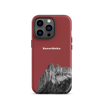 iPhone Case Saxerlücke Rot - Robuste Schutzhülle mit Alpstein-Motiv, präzise Aussparungen, rutschfeste Oberfläche