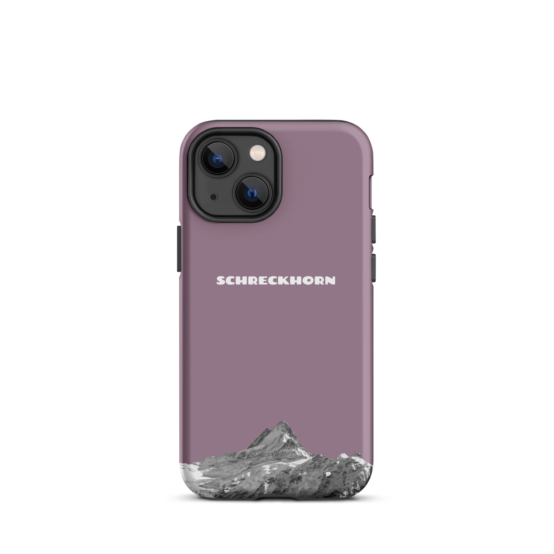 Pastellviolette iPhone 13 Mini Handyhülle mit Schreckhorn Motiv