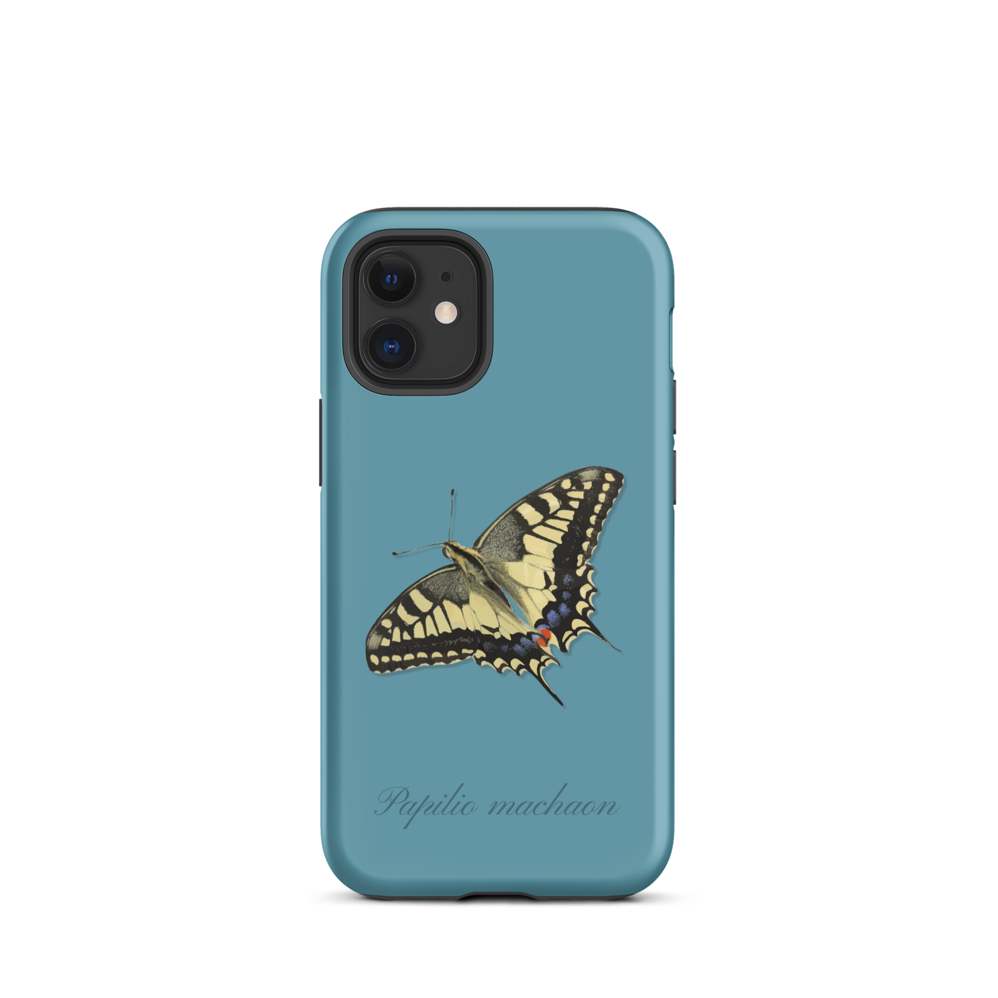 iPhone Case mit Schwalbenschwanz Muster in Gletscherwasserblau