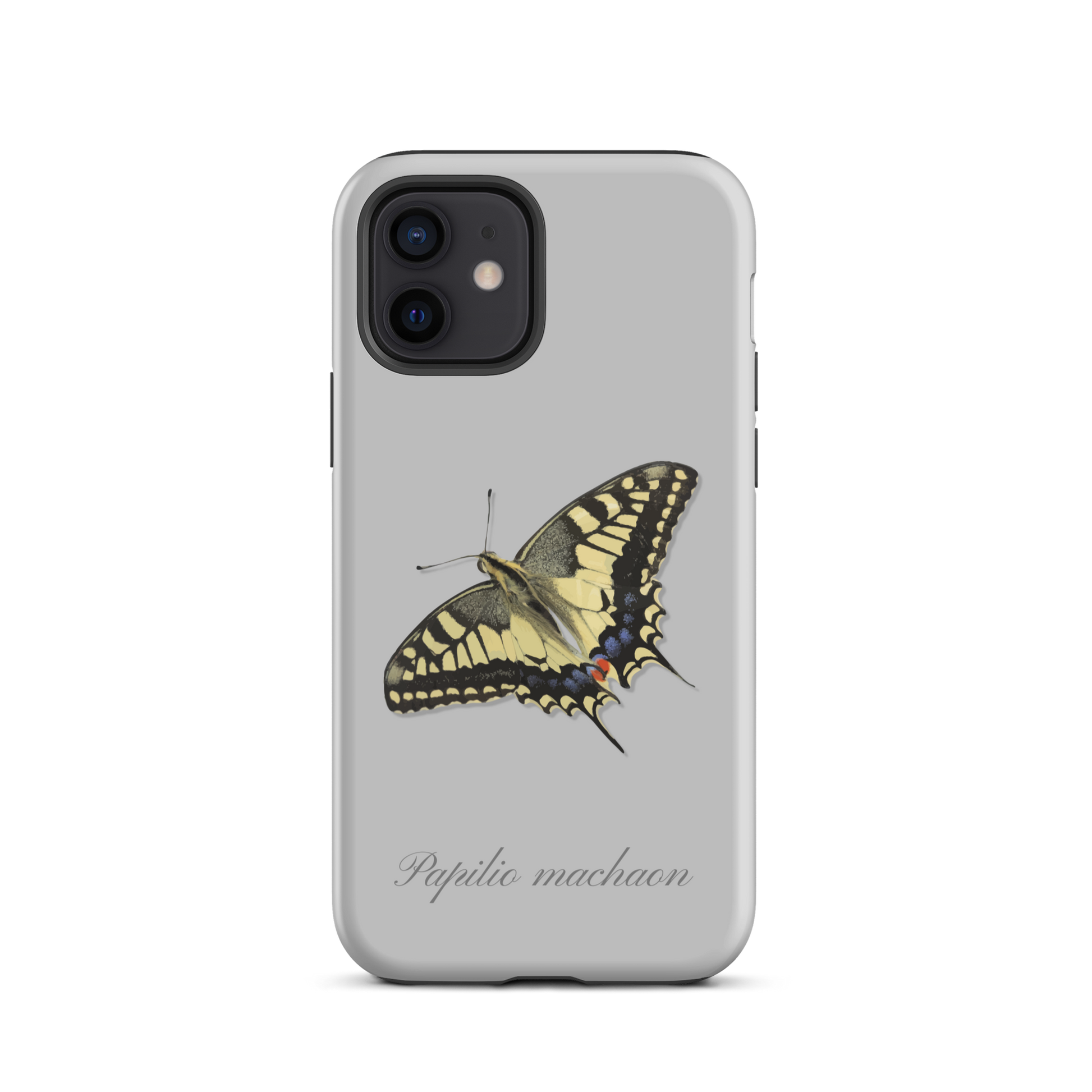iPhone Hülle mit Schwalbenschwanz Muster in Grau