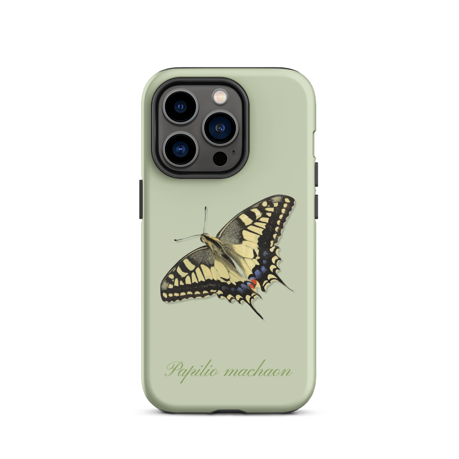 iPhone Hülle mit Schwalbenschwanz Muster in Hellgrün