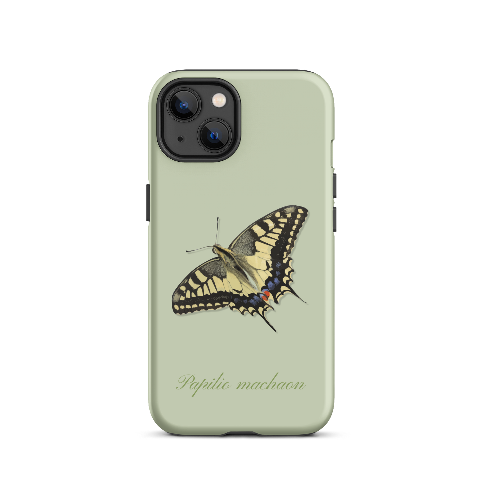 iPhone Case in Hellgrün mit Schwalbenschwanz-Muster, Schutzhülle für iPhone