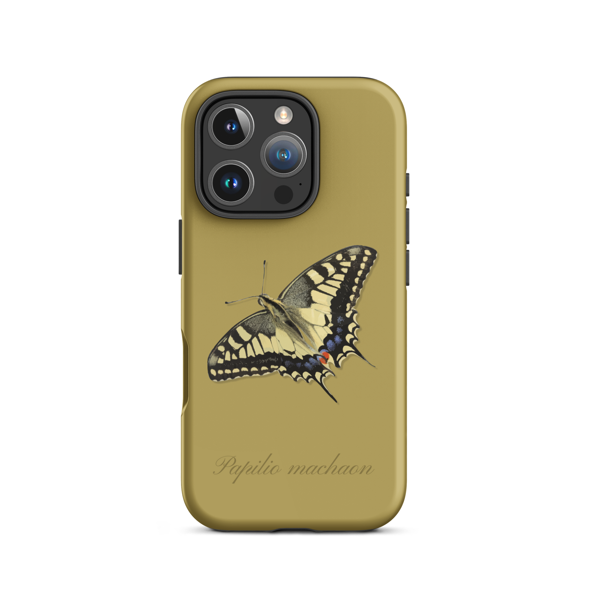 Ockergelbe iPhone-Hülle mit Schwalbenschwanz-Muster, schützende Silikonhülle für iPhone
