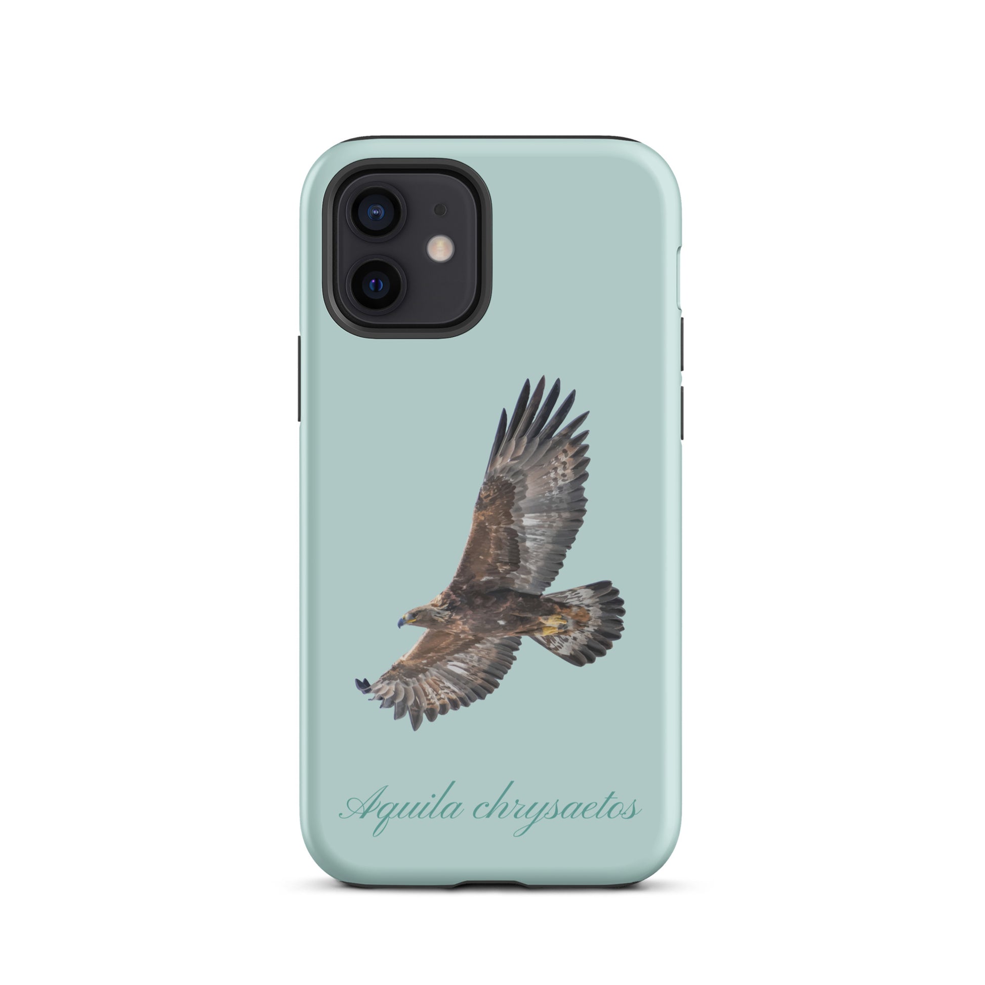 iPhone Hülle mit Steinadler-Motiv in Hellblau, Schutzhülle aus robustem Material für Apple iPhone.