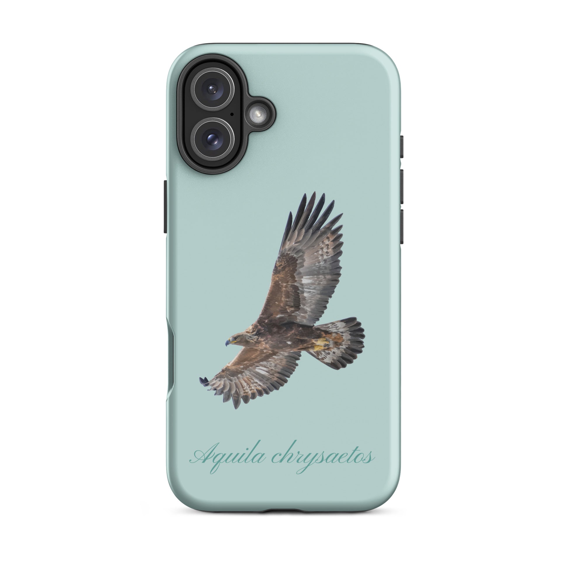 iPhone Case mit Steinadler-Motiv in Hellblau, Schutzhülle aus robustem Material für Apple iPhone.