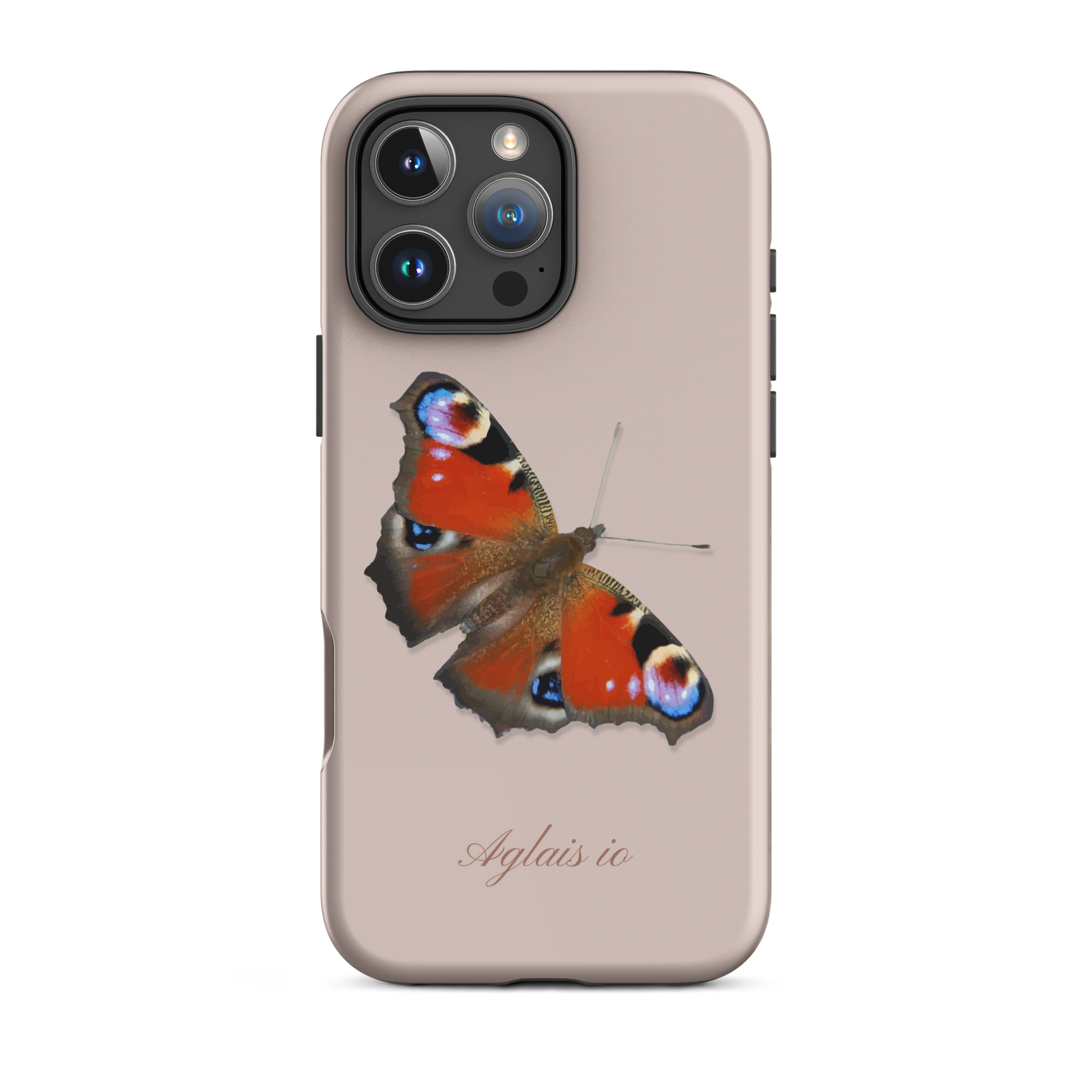 Rosa iPhone Case mit Tagpfauenauge-Muster, schützende Handyhülle für iPhone