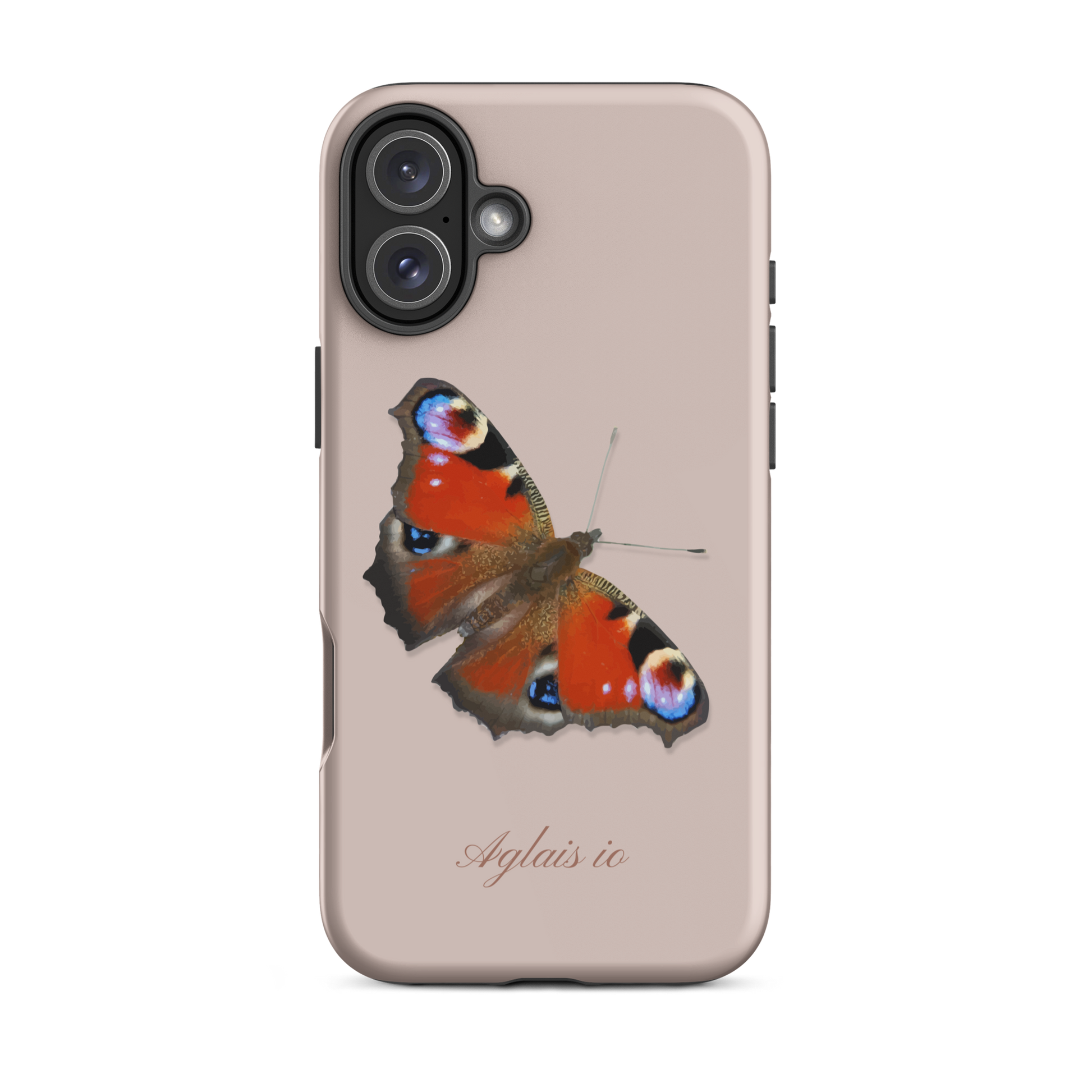 iPhone-Hülle mit Tagpfauenauge-Muster in Rosa, schützende Silikonhülle für iPhone