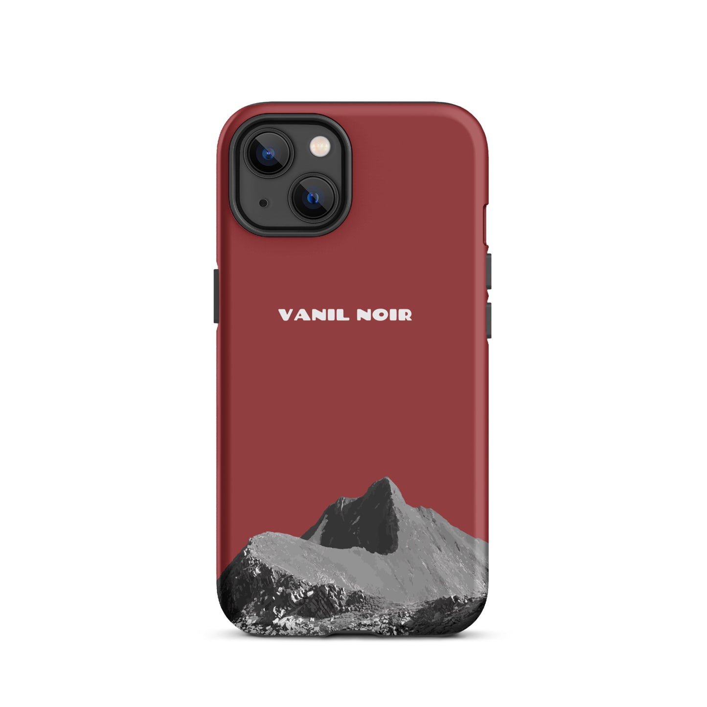 Rote iPhone 13 Handyhülle mit Vanil Noir Design, matt, stoßfest