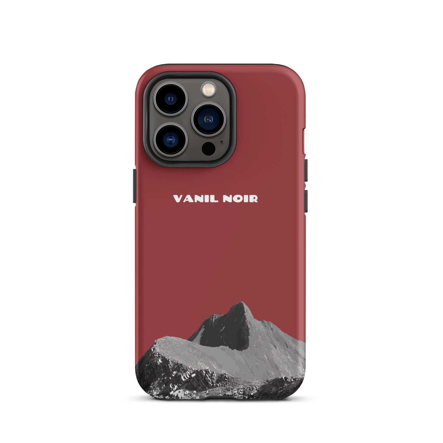Rote iPhone 13 Pro Handyhülle mit Vanil Noir Motiv, matt, stoßfest