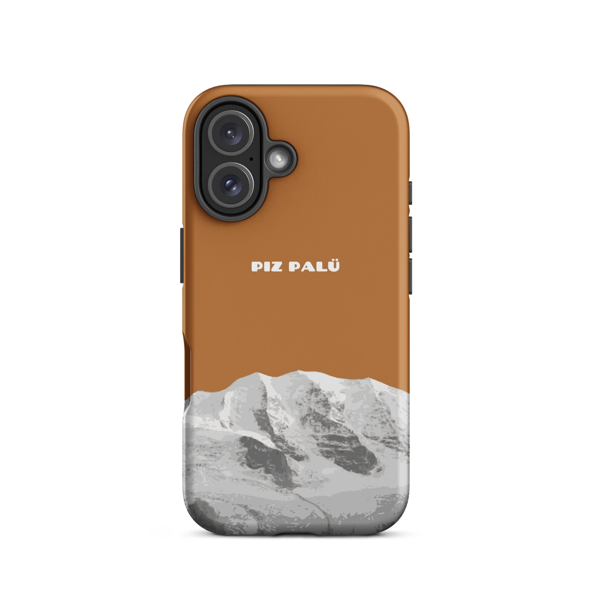 iPhone Hülle in Kupfer mit Piz Palü Motiv, matt, stoßfest