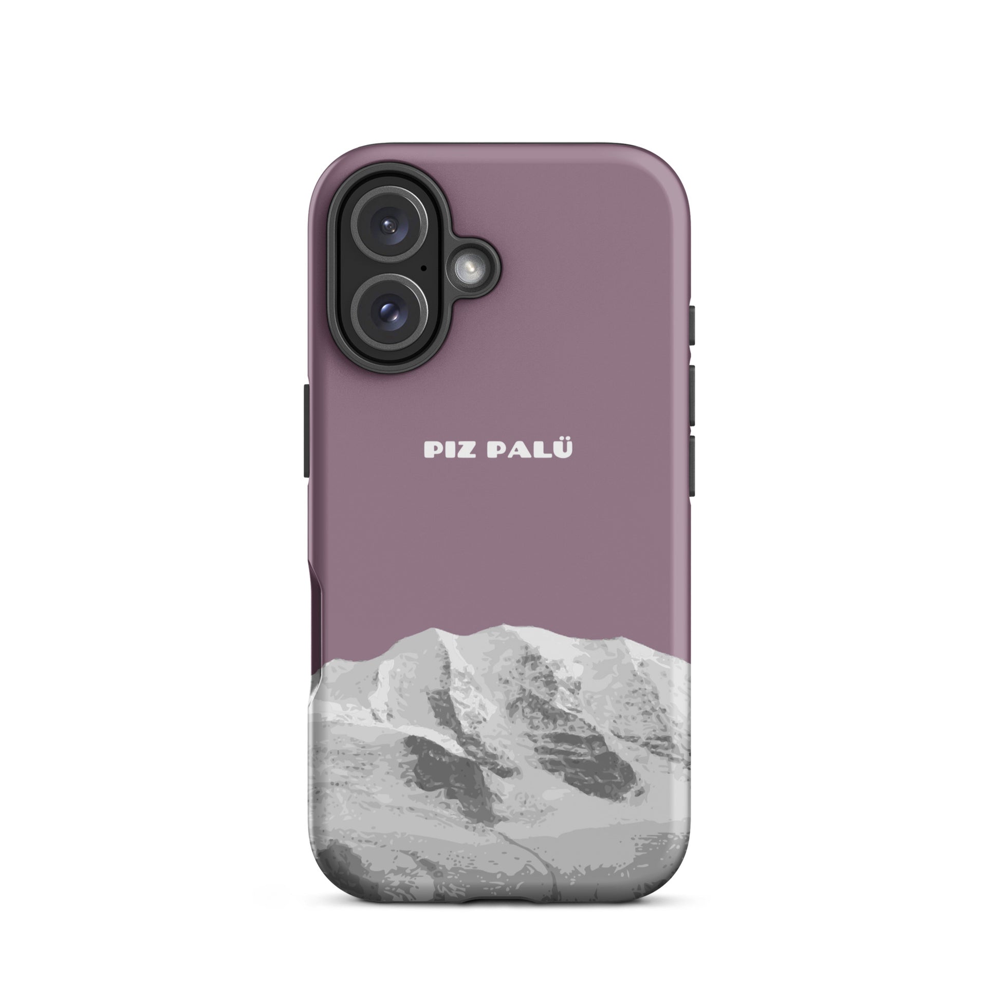 Pastellviolette iPhone Hülle mit Piz Palü Motiv aus mattem Material