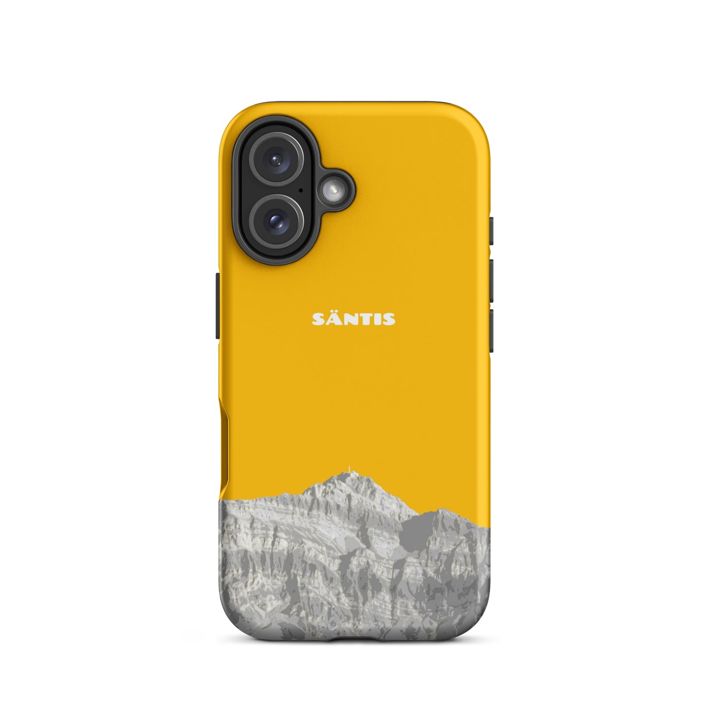 iPhone Case Säntis in Goldgelb, robuste Handyhülle mit mattem Finish