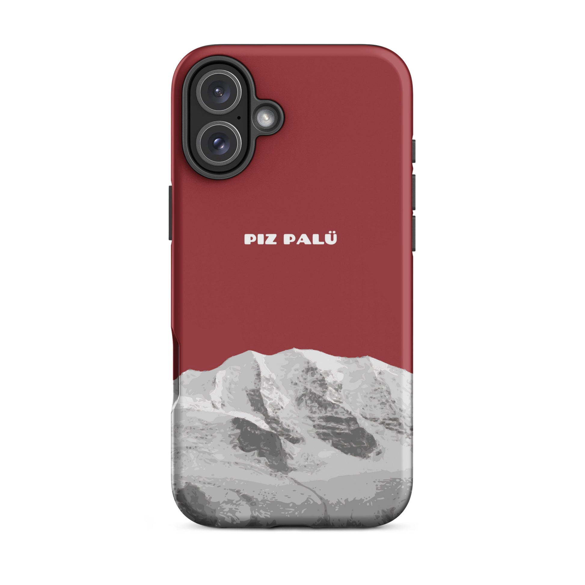 Handyhülle für iPhone in Rot mit Piz Palü Motiv aus mattem Material