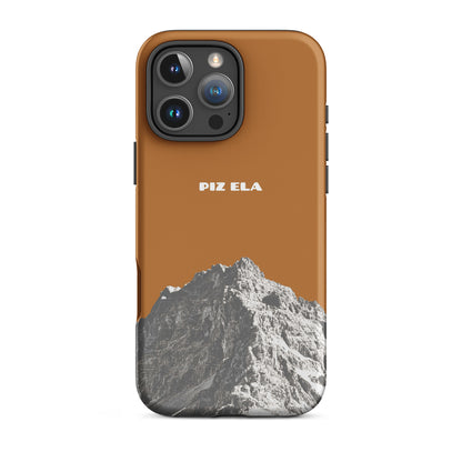 Robuste iPhone 16 Pro Max Handyhülle in Kupferfarbe mit matter Oberfläche, Vorderansicht.