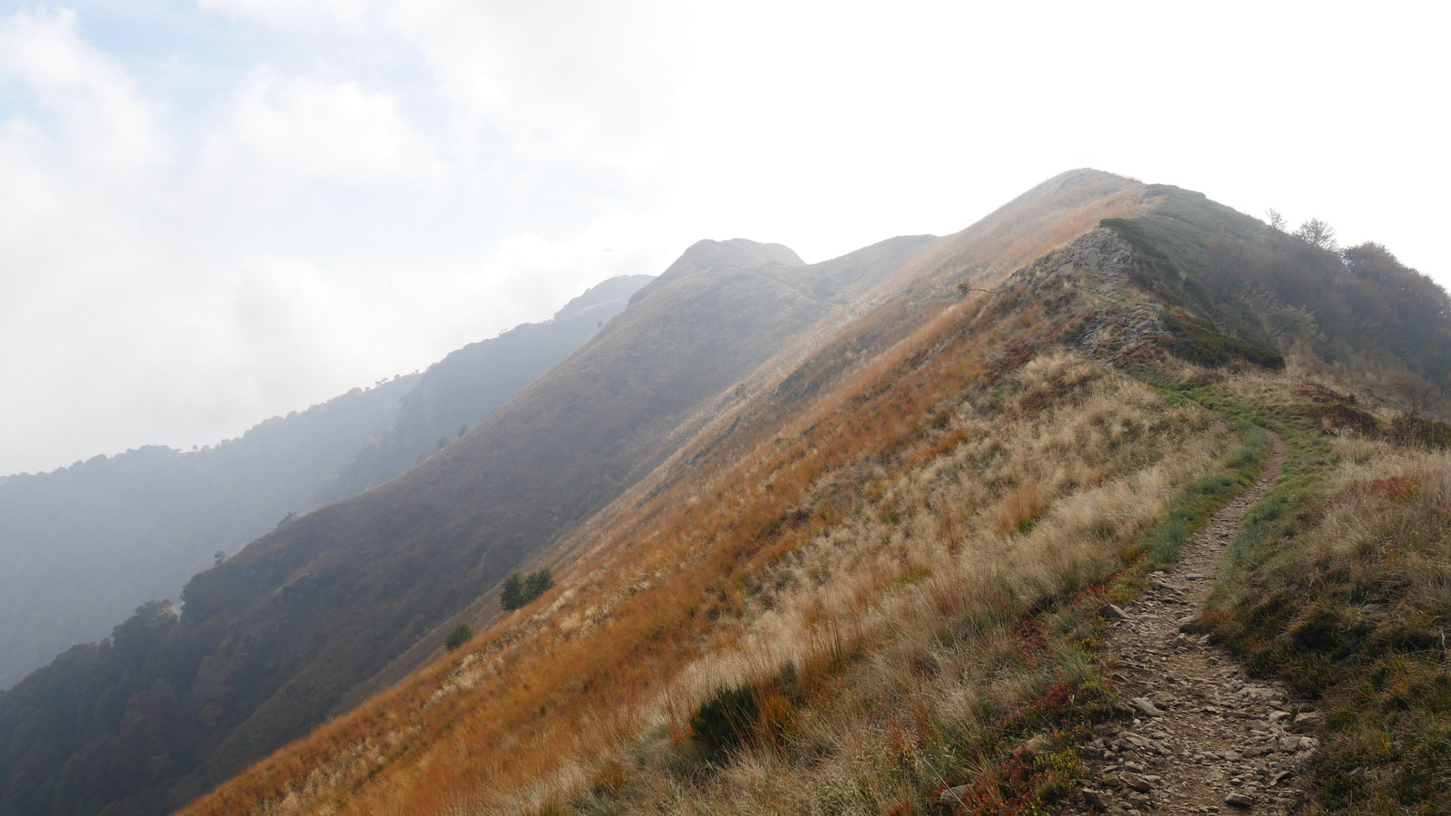 Wanderweg auf dem Weg zum Monte Lema